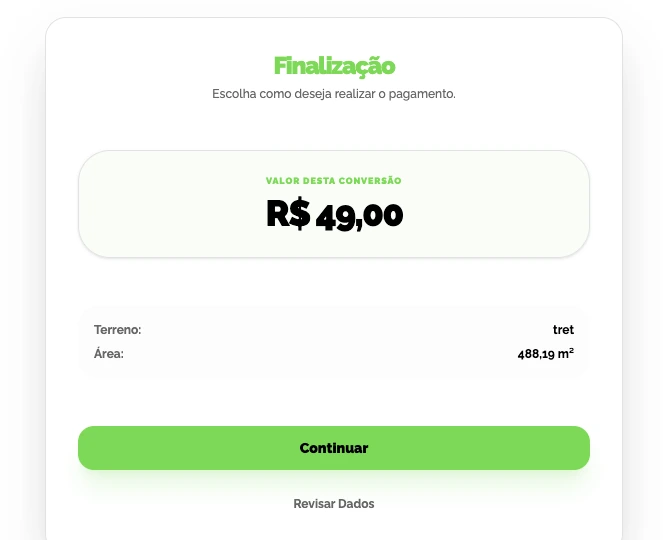 Resultado final com laudo completo