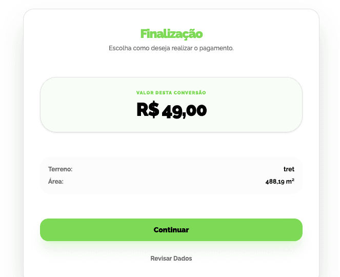 Resultado final com laudo completo